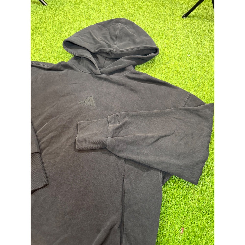 Adidas ALL SZN Fleece Hoodie Mens Medium Black IW1025 Pullover Sweatshirt
